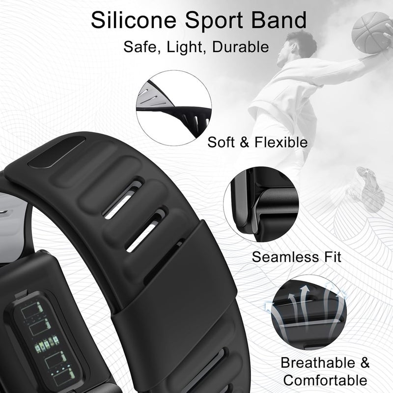 surundo Silicone Sport Band Compatible with Whoop 4.0 Band Strap Men Women, Soft Breathable Sport Adjustable Waterproof Replacement Wristbands Straps for Whoop 4.0 Bands - Image 2